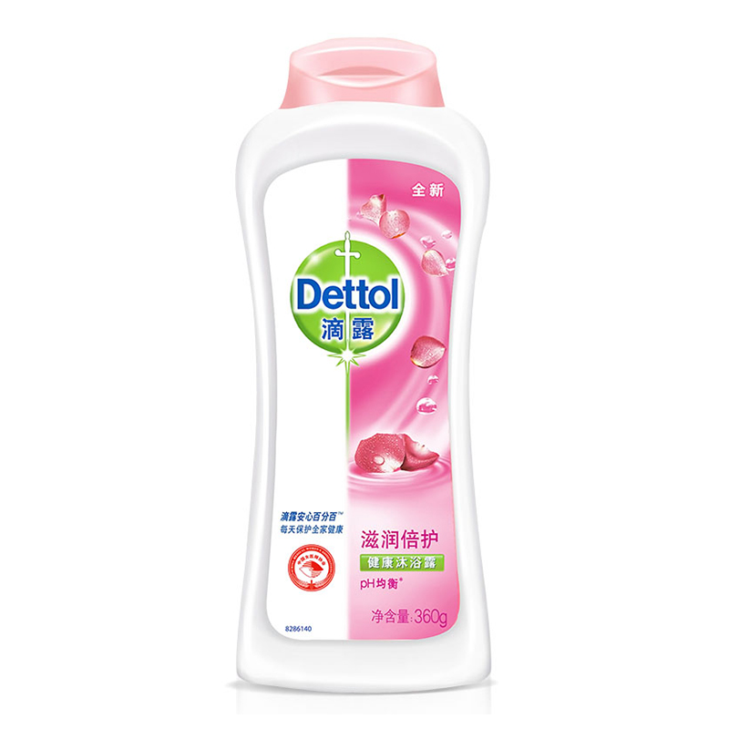 滴露(Dettol) 滋润 倍护 健康沐浴露360克持久留香家庭装男女学生通用量贩装滋润清爽沐浴乳液