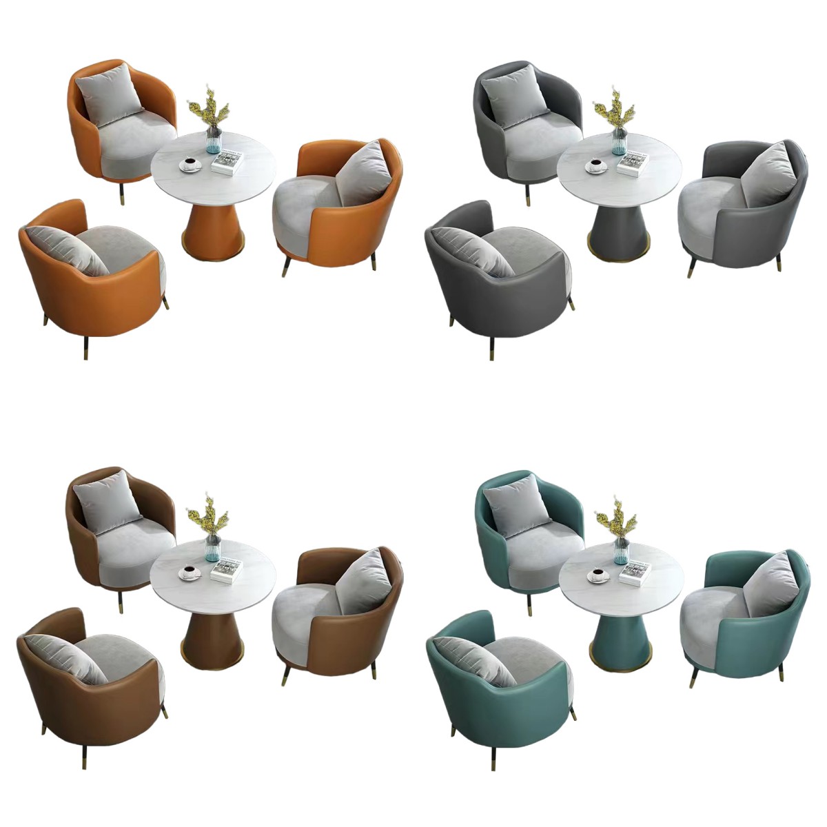 豫龙都休闲桌一桌三椅套高清大图