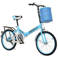 20寸折叠自行车男女通用成人学生款厂家直发质量保证Xa 带减震+黑色 20寸适合身高130-175CM
