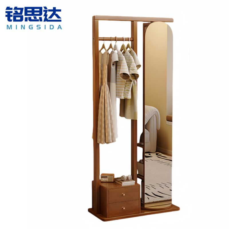 铭思达实木衣帽架80cm个高清大图