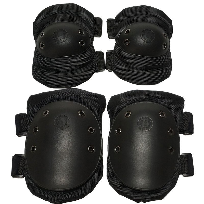 丛林狐护膝护肘4件套军迷变形金刚护具套装cs特警执勤装备安全防护