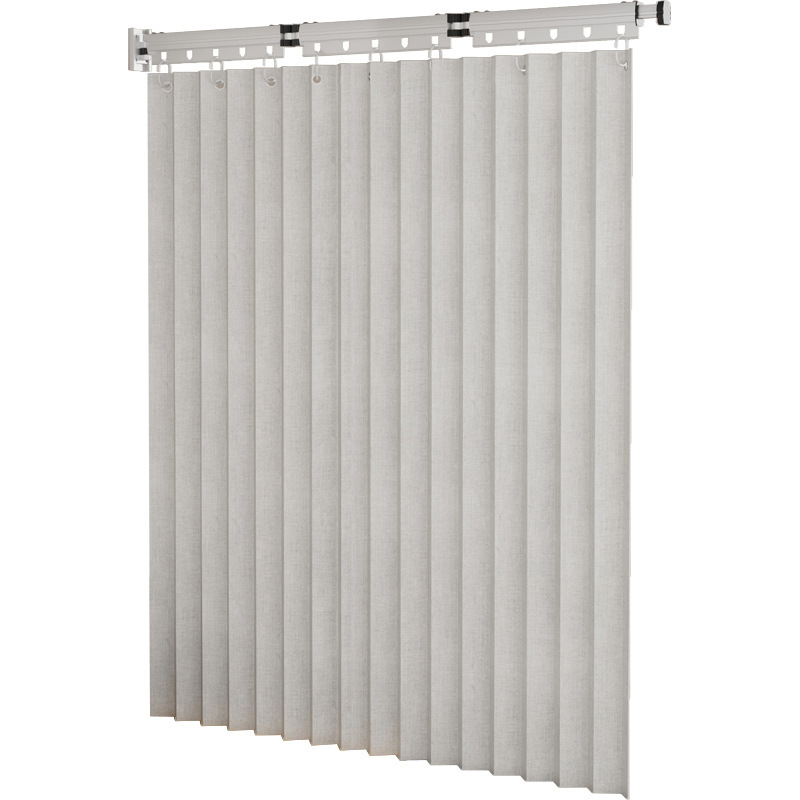 易旅浴帘免打孔防水隔断帘卫生间淋浴折叠伸缩布帘子干湿分离 免钉胶浴帘杆[白色三折]高清大图