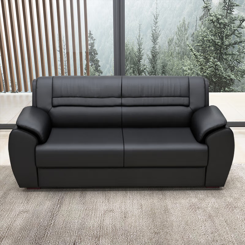 臻远 ZY5110332 办公沙发茶几组合简约现代接待室商务沙发 牛皮双人位高清大图