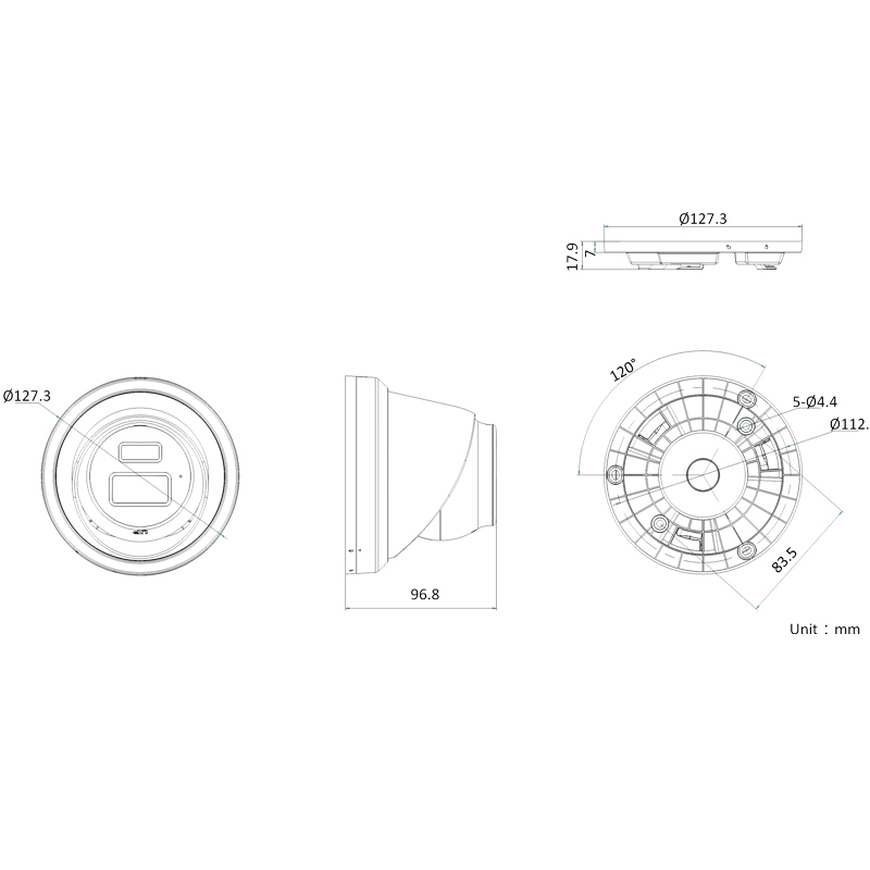 海康威视(HIKVISION) DS-2CD234SX-FCS 400万星光海螺型网络摄像机 (单位:台) 白色