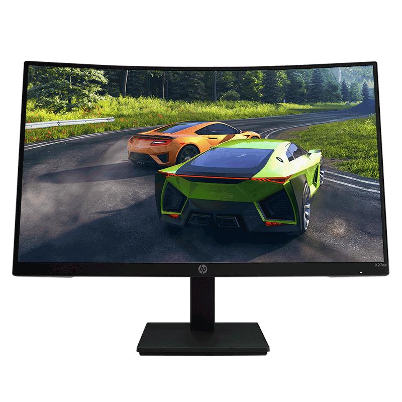 惠普(HP)X27QC 27英寸2K曲面电竞显示器 1500R 165Hz 1ms 游戏大屏显示屏幕 硬件滤蓝光爱眼护眼 Eyesafe低蓝光认证