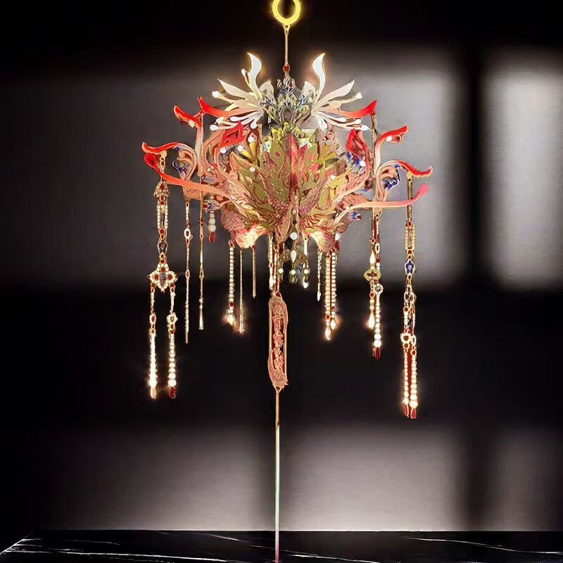 维诺亚绝美凤冠立体金属拼装模型手工DIY成人玩具艺术礼物摆件积木高清大图