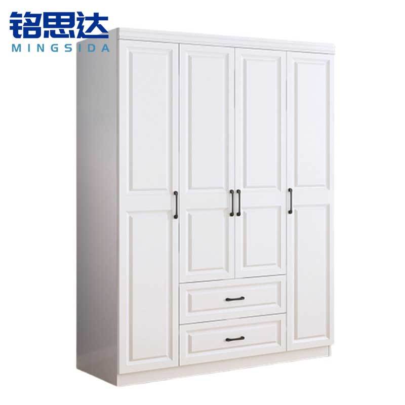 铭思达实木衣柜四门台