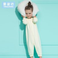 婴姿坊男童女童宝宝居家服连体爬爬服衣长袖长裤套装两件套可开裆
