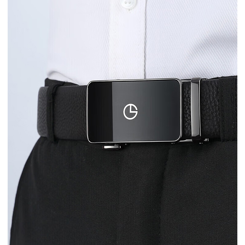 金利来男士自动扣皮带礼盒腰带头层牛皮裤腰带FAY093136-711