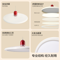 欧普照明小某书网红中古风复古餐厅吊灯自带LED光源智慧光餐厅吊灯卧室氛围灯