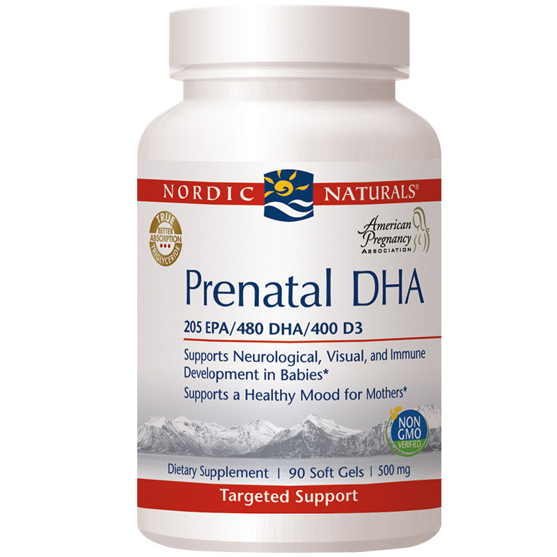 挪威小鱼(Nordic Naturals)美国进口孕妇孕中dha 孕妇产前DHA专业版 90粒/瓶装