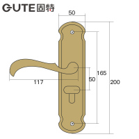 固特GUTE 欧式门锁室内卧室房门锁卫生间执手锁具(适合38-45mm) 5A497