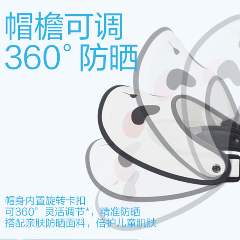 蕉下天际系列漫游儿童防晒空顶帽萌免乖乖高清大图