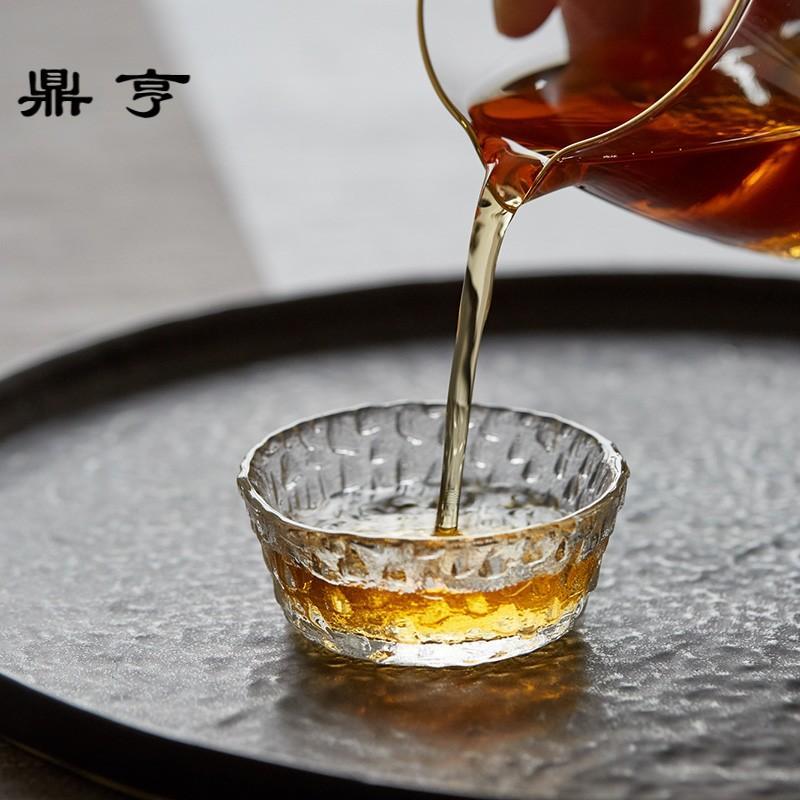 鼎亨 日式玻璃品茶杯小茶杯茶盏玻璃单杯品茗杯主人杯品杯