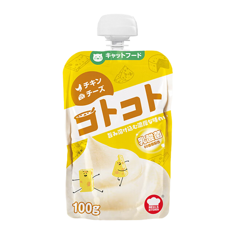 Hell’s Kitchen咕噜酱鸡肉芝士100g*1成猫幼猫湿粮猫咪零食猫条肉泥肉羹肉酱罐头猫酱餐包猫湿粮
