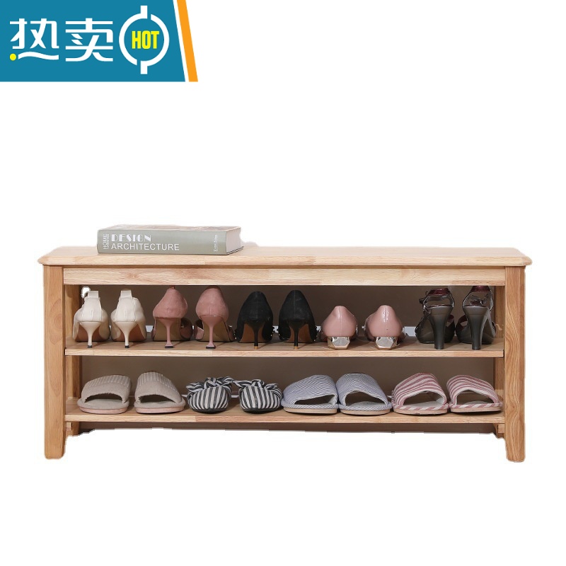 敬平全实木换鞋凳简约经济型玄关鞋架家用门口可坐式轻奢欧式收纳鞋柜高清大图