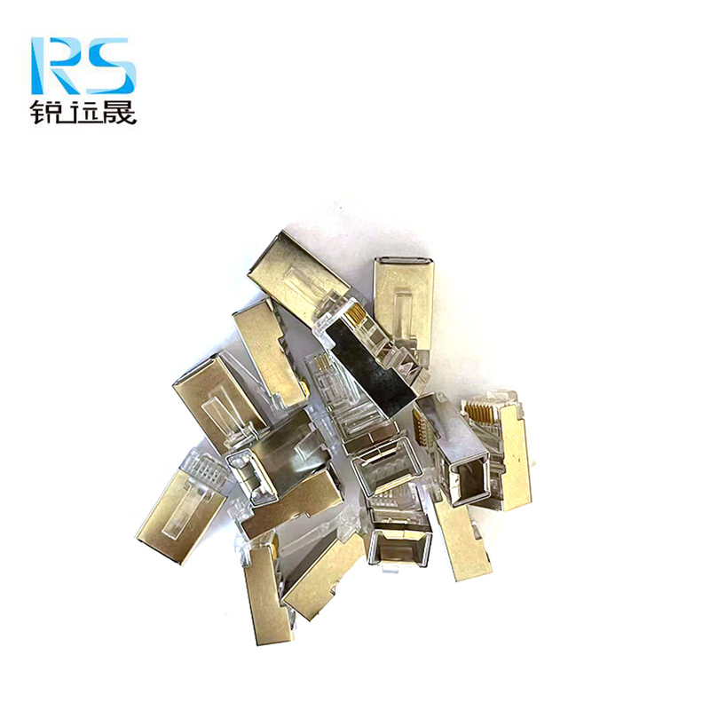 锐远晟 六类屏蔽水晶头 RYS-SJT 100个/包高清大图