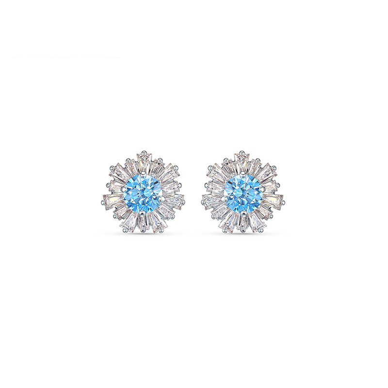 SWAROVSKI 施华洛世奇SUNSHINE雅致光韵125周年纪念款人造水晶耳钉镀白金色轻奢饰品 5536741