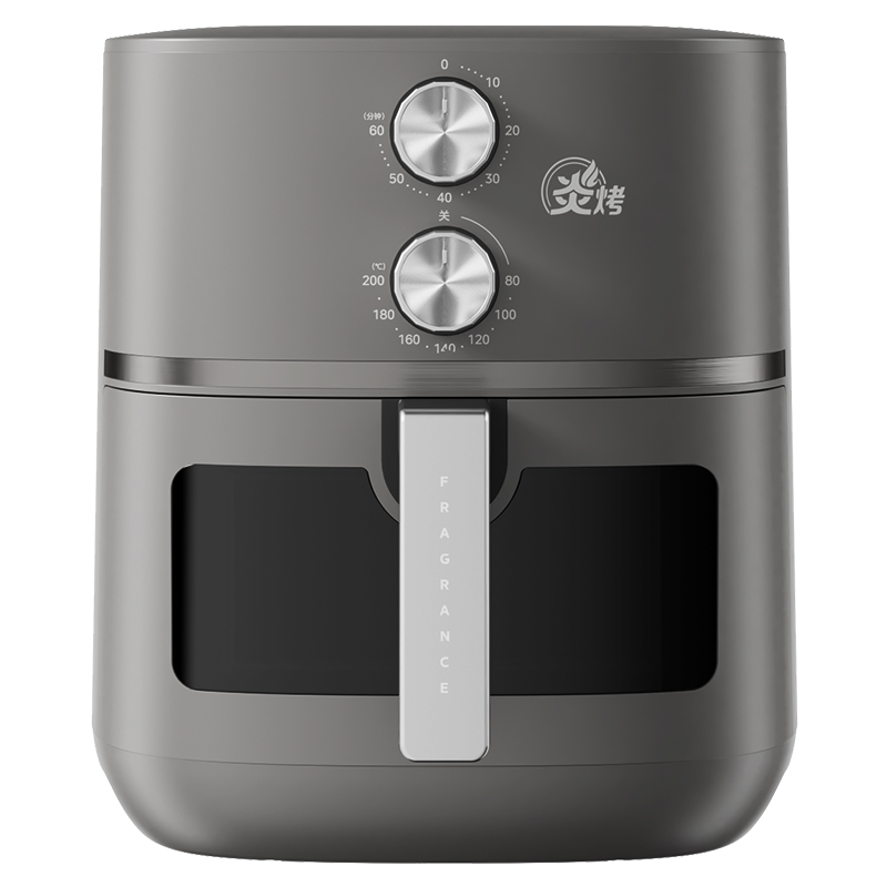 美的(Midea)空气炸锅家用可视炸锅不用翻面微蒸汽多功能智能双旋控温 电炸锅金属腔体 MF-KZE5592