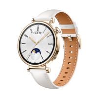 华为HUAWEI WATCH GT 4 (41mm) 凝霜白 白色真皮表带