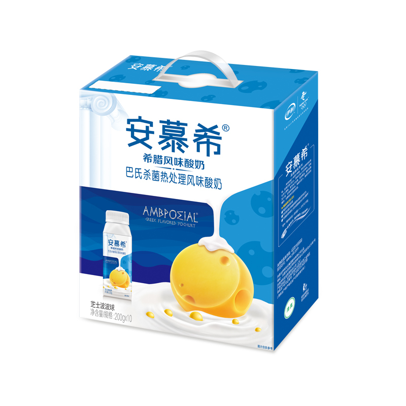 伊利 安慕希常温酸奶芝士波波球利乐冠200g*10盒装