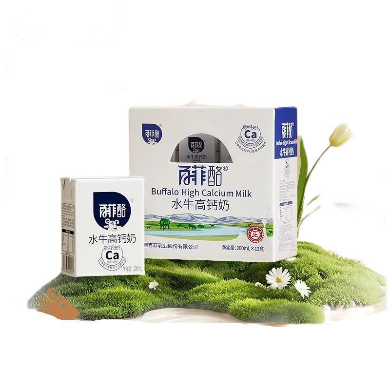 百菲酪 水牛高钙奶 200ml*12盒/箱高清大图