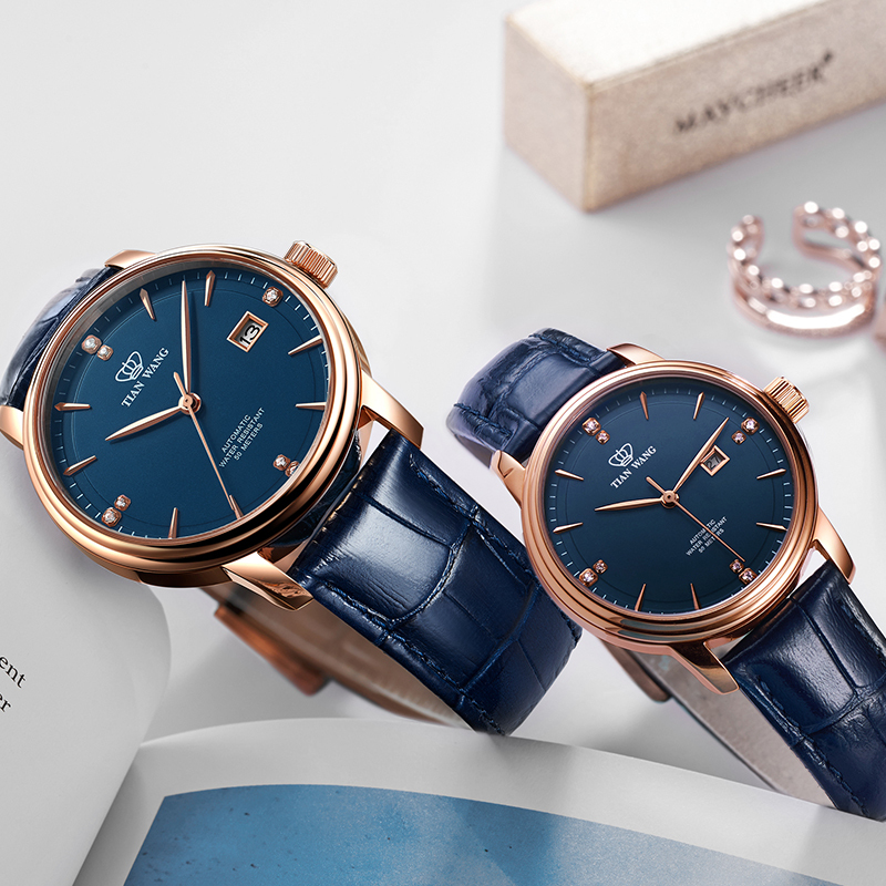 天王表手表昆仑系列机械表正品防水休闲时尚情侣手表一对表51001