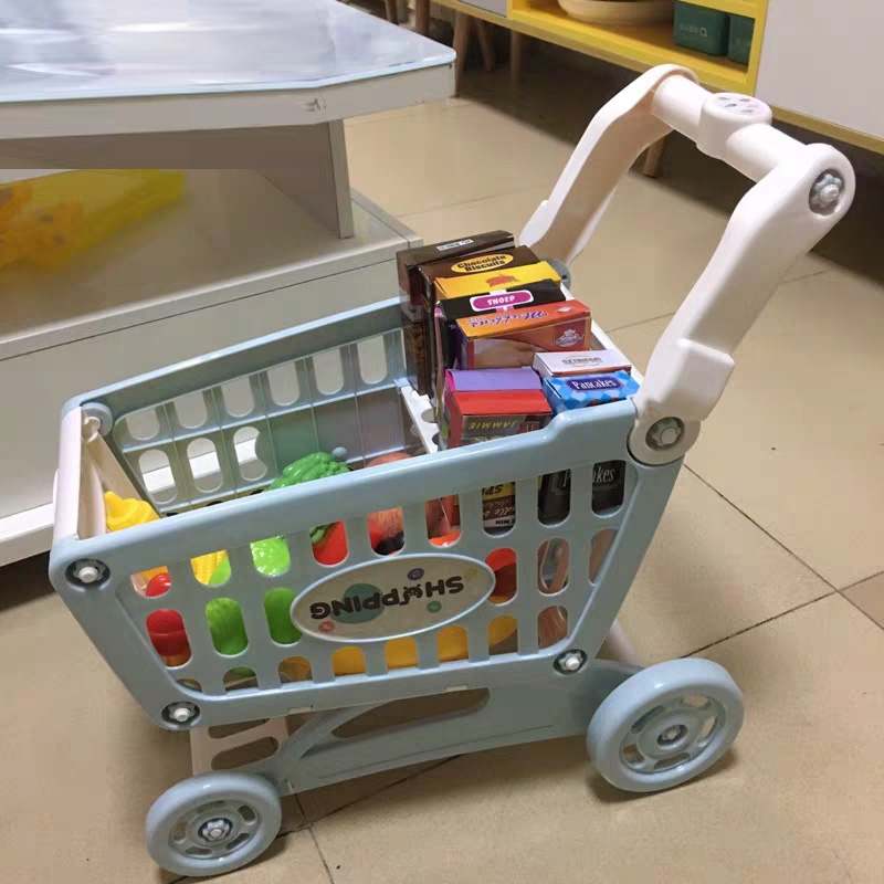 过家家购物男女孩儿童仿真超市小手推车古达迷你宝宝1-3岁玩具