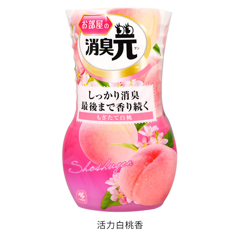 [日本原装进口]Kobayashi/小林制药 消臭元 室内房间除臭清新剂 400mL 活力白桃香