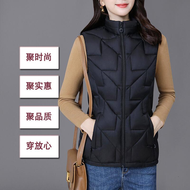 迪鲁奥(DILUAO)40岁50岁妈妈穿的2020年秋季冬新款妈妈装轻薄绵马甲大码中老年人棉衣外套马夹坎肩棉服高清大图