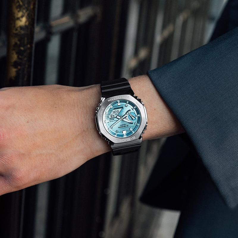 CASIO 男士智能联动日常金属表 八角表盘坚固时尚设计高清大图