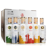 五粮液股份出品 五粮国宾套酒(彩装)52度 500ml*6瓶 箱装 浓香型白酒(不带酒架版)