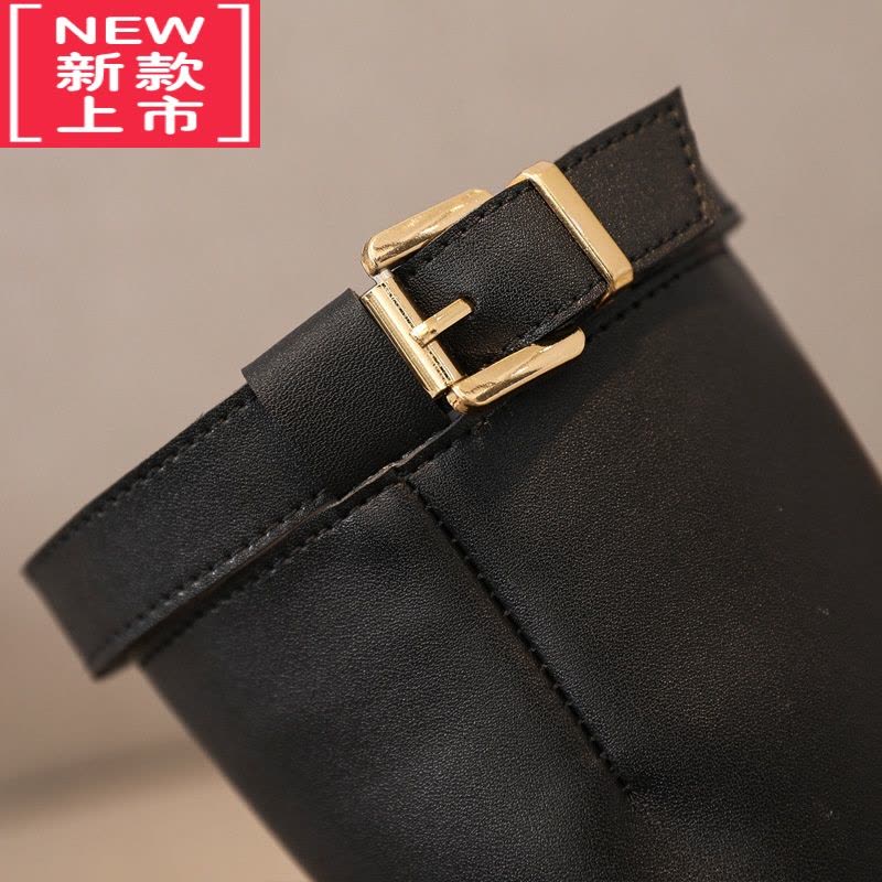 可莉允女童靴子秋冬款加绒长筒靴中大童皮靴高筒时尚棉靴儿童长靴图片