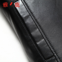 yaloo/雅鹿真皮皮衣皮夹克男 商务休闲立领绵羊皮短款外套