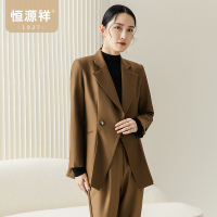 恒源祥西装女春秋新款小个子英伦风两粒扣翻驳领小西服气质通勤ol