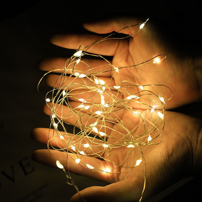 5米10灯#彩色[独立包装]|led灯串彩灯灯带花束鲜花包花拉菲草礼物礼盒