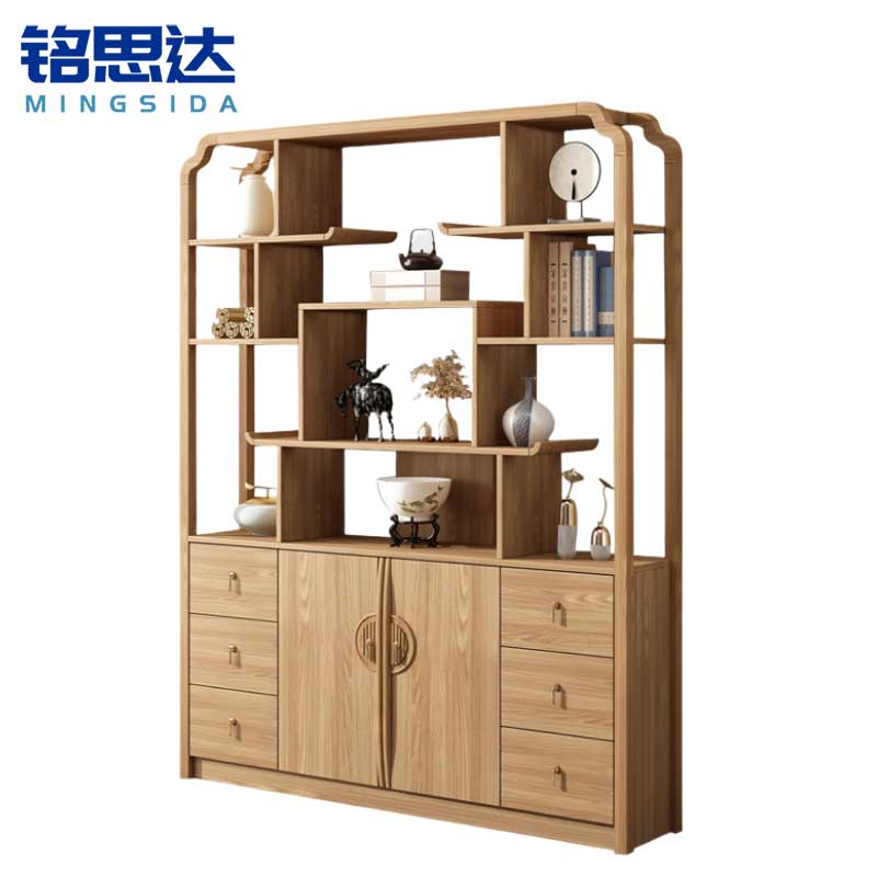铭思达实木博古架150*30*191cm个高清大图