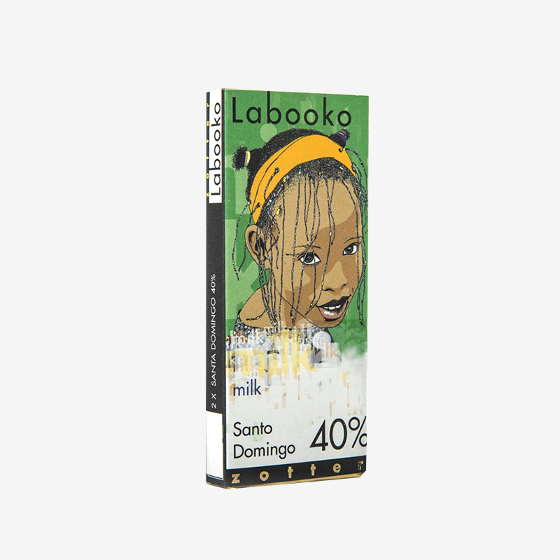 Zotter40%圣多明哥双片系列牛奶巧克力70g