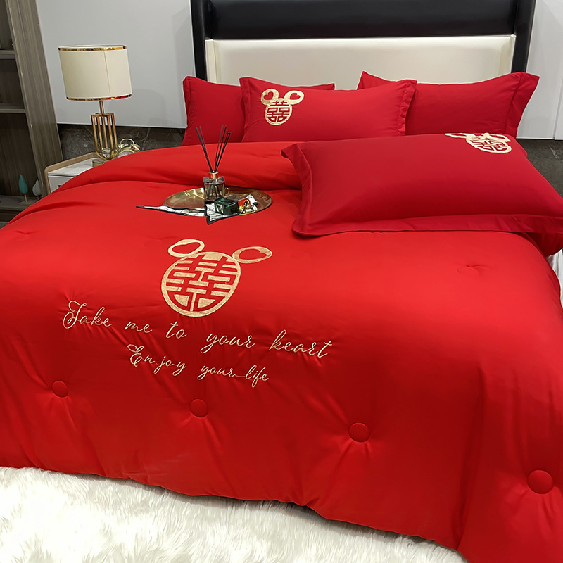 优福安达刺绣磨毛棉花被被芯 10斤冬被200X230cm BX20240004R /张高清大图