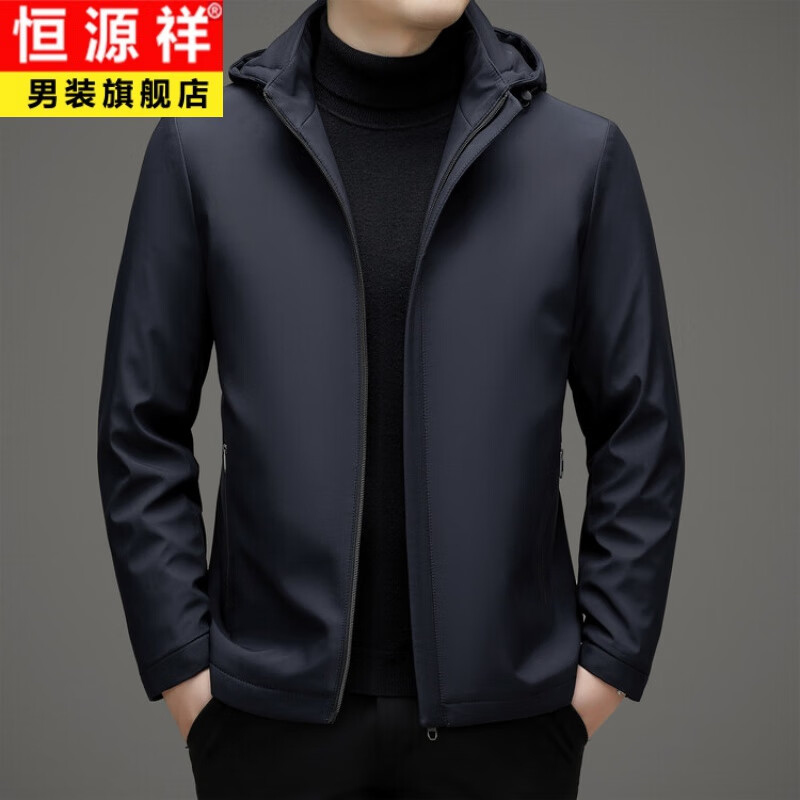 恒源祥冬季新款男士棉服中年商务休闲棉衣爸爸上衣保暖夹棉外套男夹克