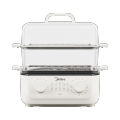 美的（Midea）多功能锅电蒸锅家用多用途一体机蒸鱼包子杂粮透明视窗304不锈钢 MZ-ZGE302399