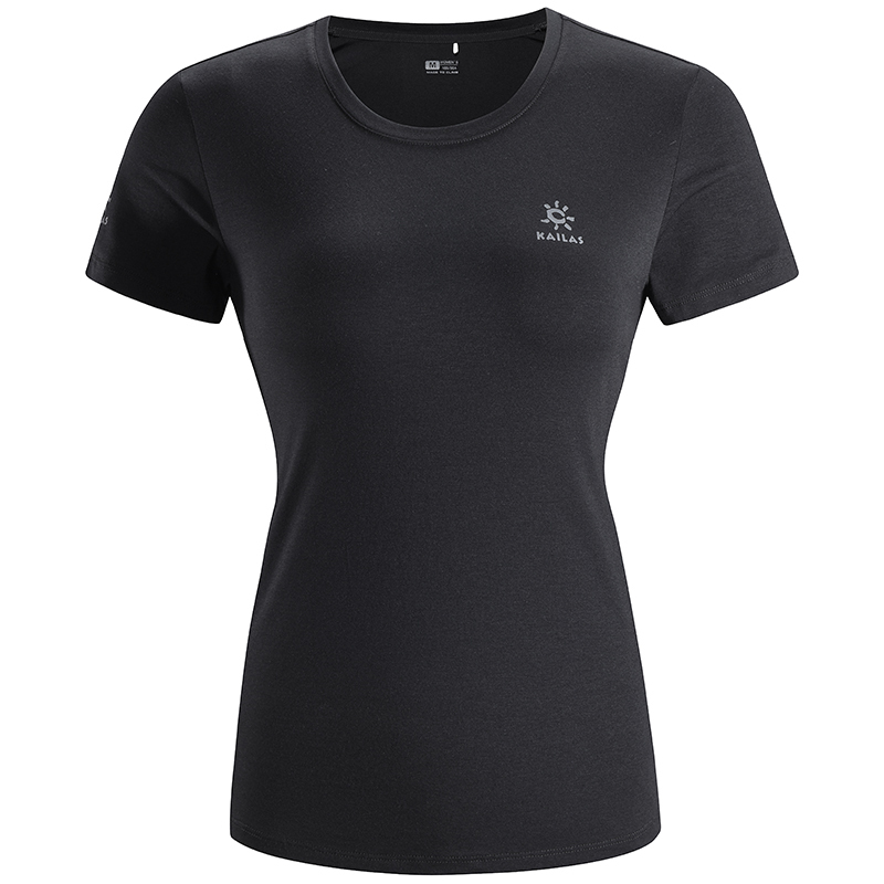 凯乐石Kailas 速干衣服女士夏修身型 户外服t恤运动户外休闲衣 coolmax短袖文化功能速干T恤 KG720526