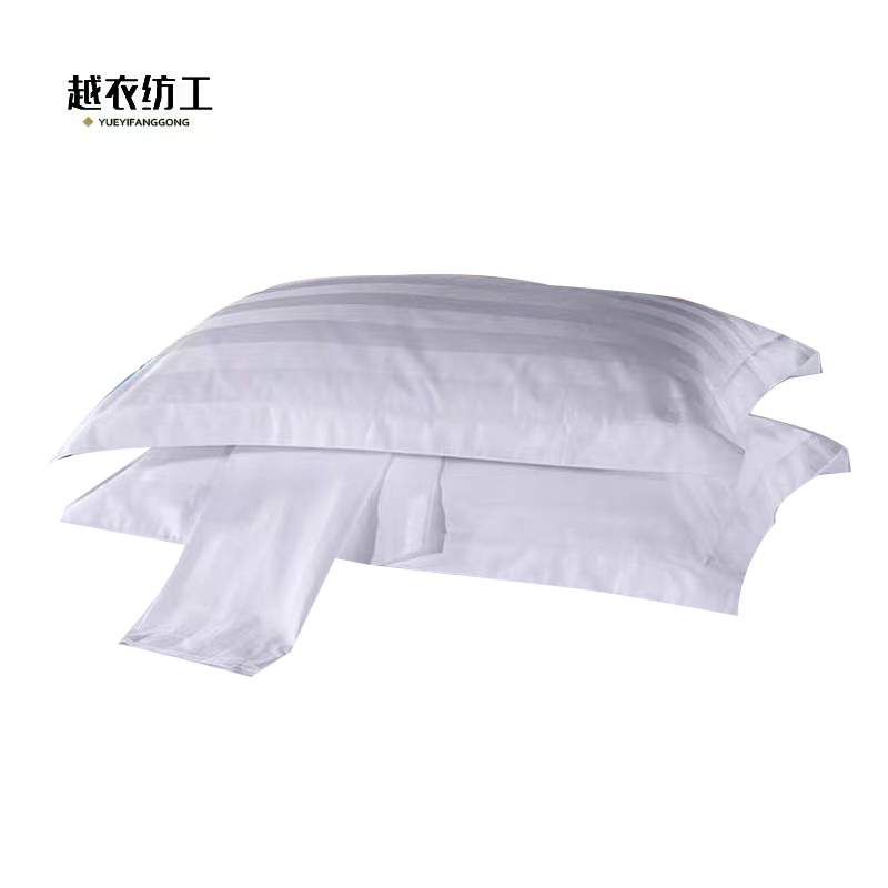 越衣纺工 cvc三公分缎条枕套 55*72cm 个高清大图