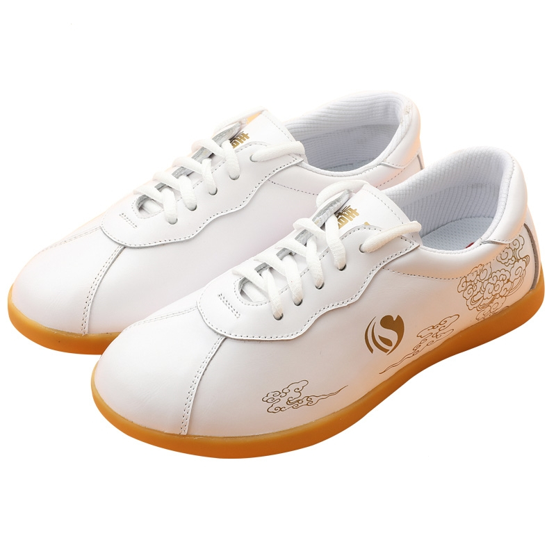 太极鞋男真皮软牛筋魅扣底武术鞋女透气练功鞋太极拳鞋运动鞋