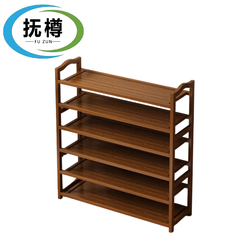 抚樽 鞋架 茶色 三层70*25*50cm个