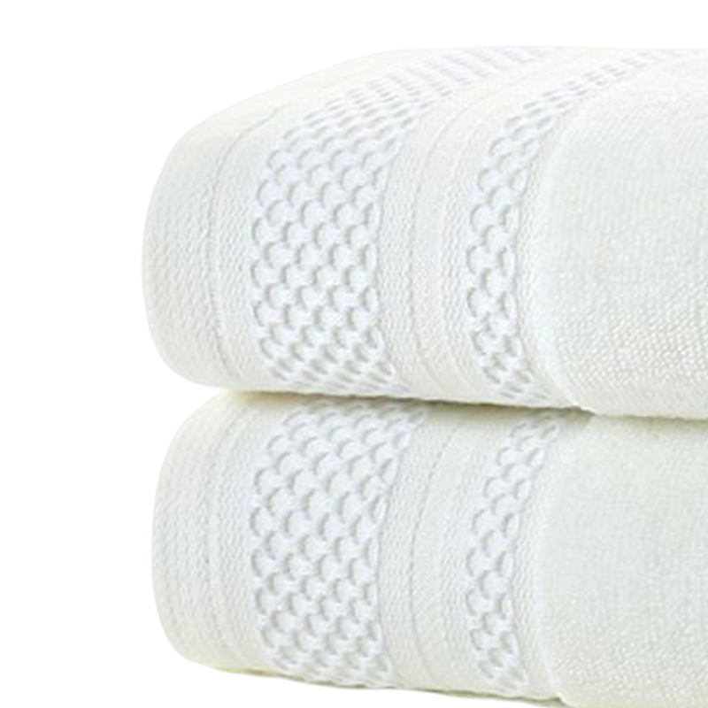 安居先森超柔瞬吸水五星级酒店长绒棉抹布毛巾两用一往情深34*76cm 白色高清大图