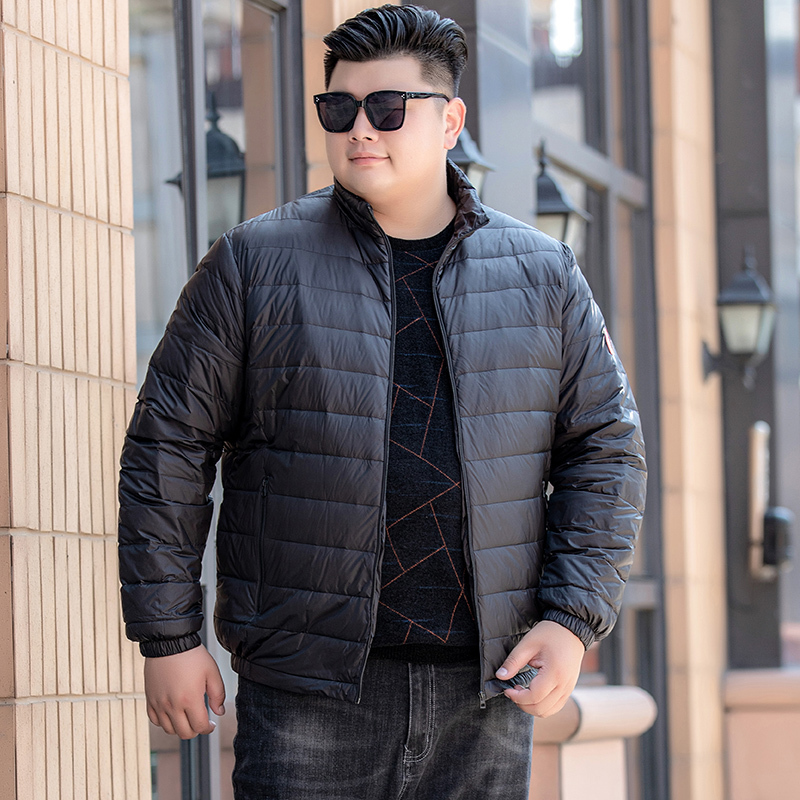 newlake轻薄羽绒服胖子男肥佬立领秋冬季休闲外套加肥加大码夹克羽绒