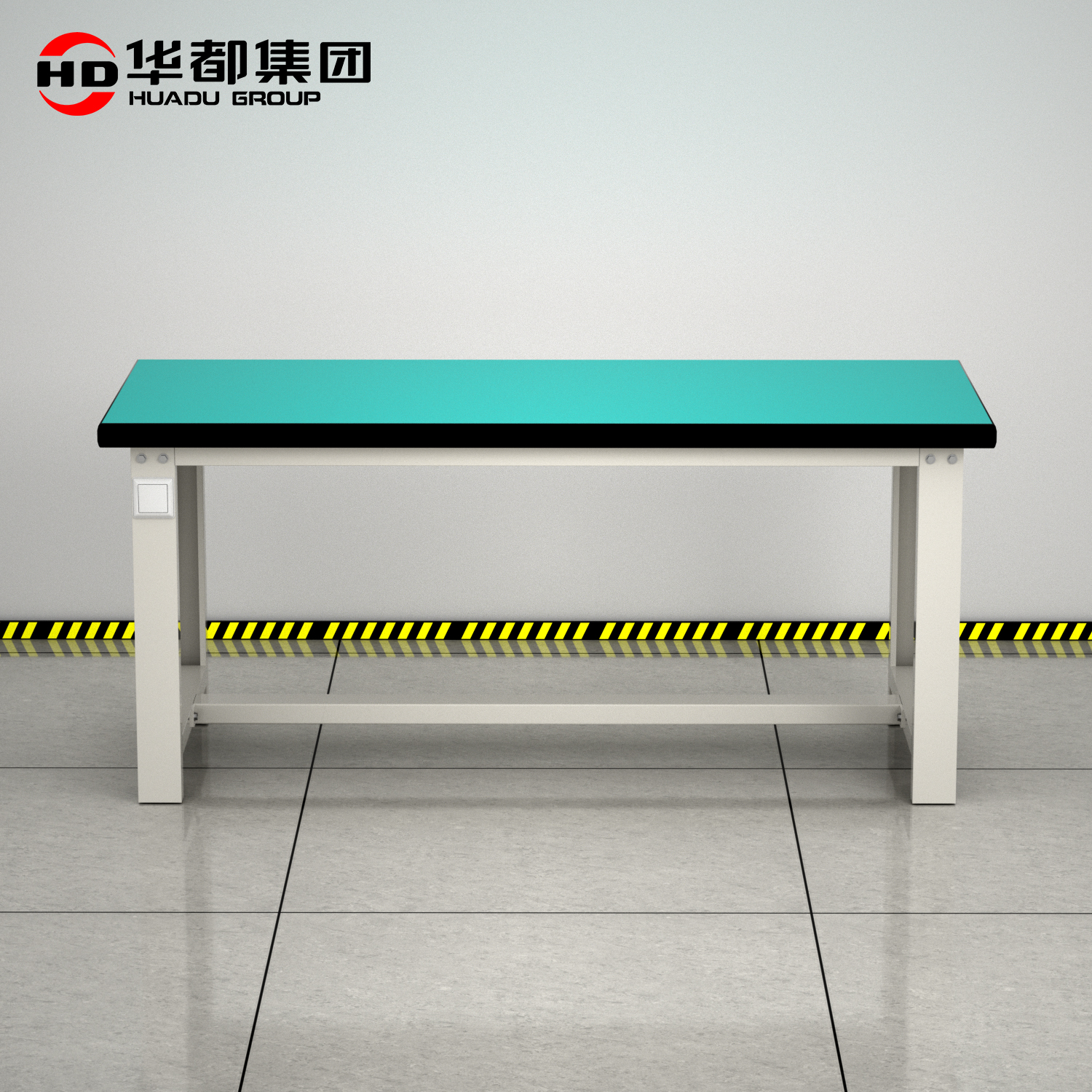 华都HDGJ-83 白蓝单桌2.1米重型工作台华都重型工作台操作台维修工具桌钳工办公桌五金配件桌防静电车间工厂高清大图