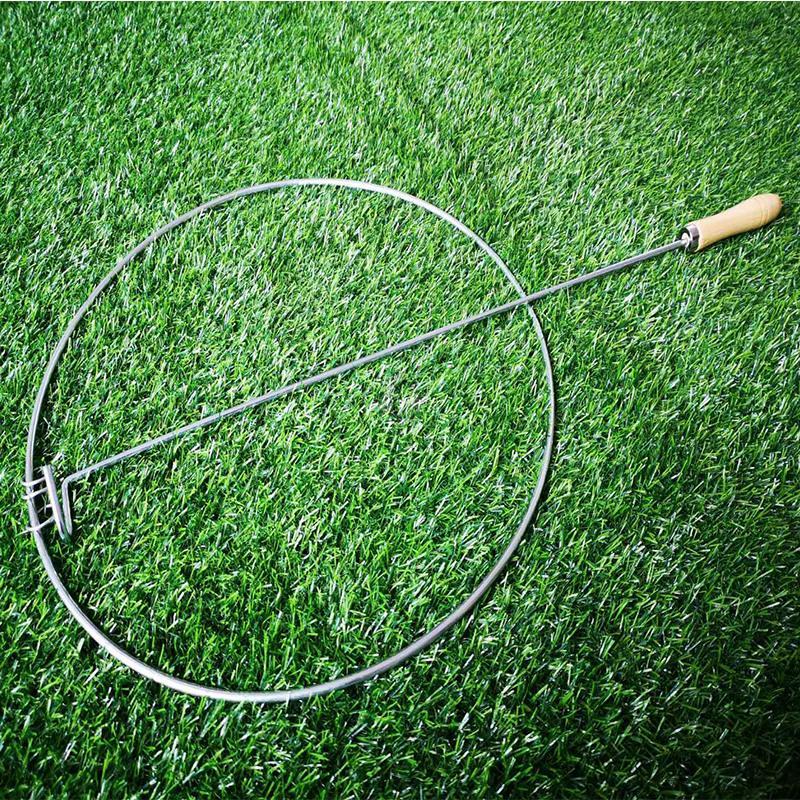 儿童推铁环滚铁圈滚铁环幼儿园手推小学生户外80后怀旧玩具38厘米银色