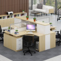 域赢屏风办公桌职员办公桌现代隔断员工位电脑桌工作卡位十字型4人位